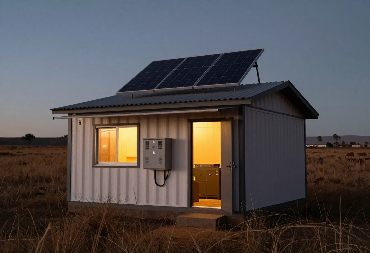 Baterías e inversor en una vivienda rural argentina