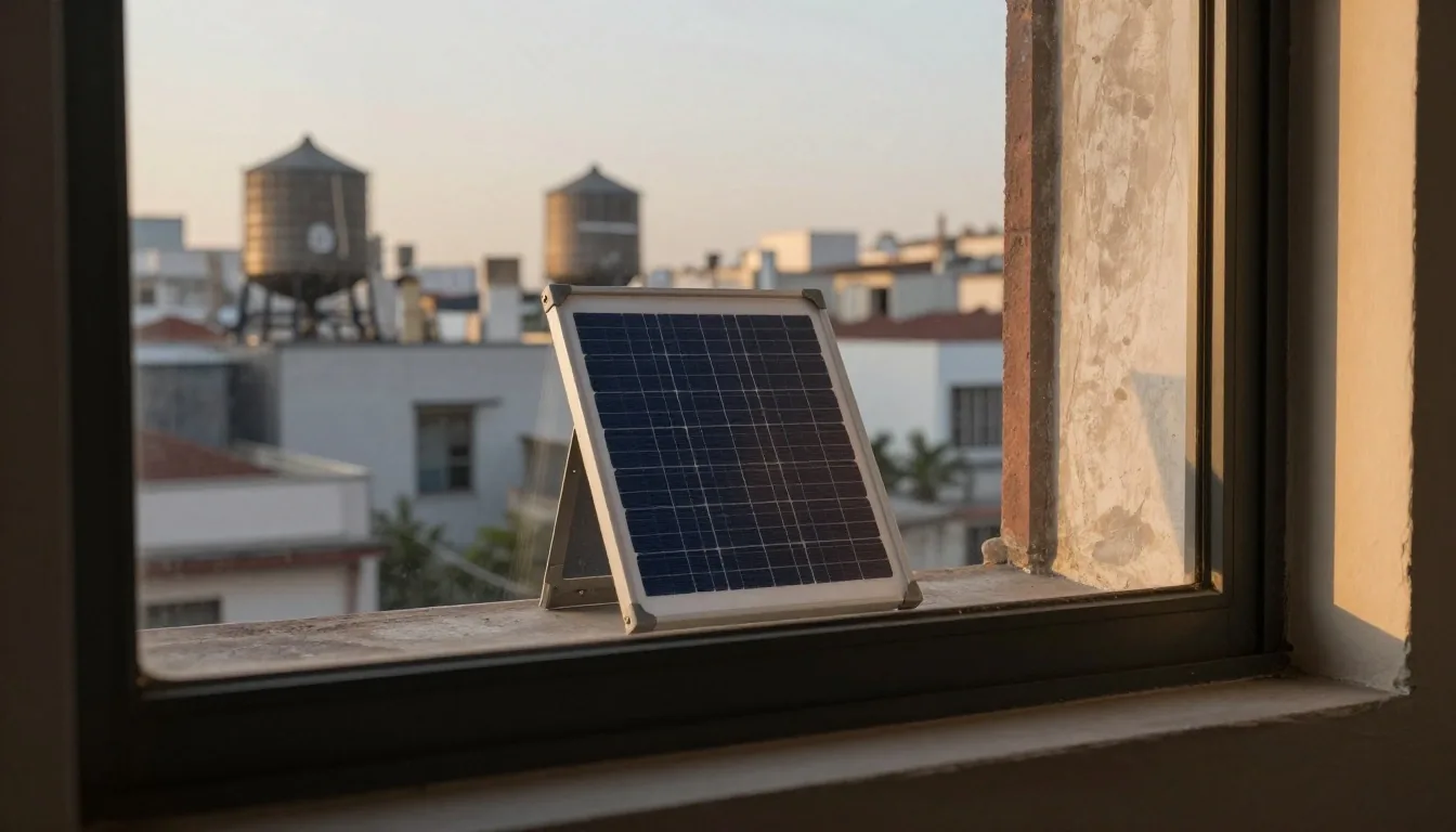 Detalle de la superficie de un panel fotovoltaico bajo el sol